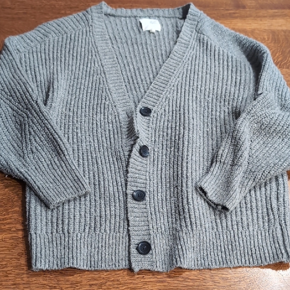 Aerie OversizedCozy Gray Knit Cardigan